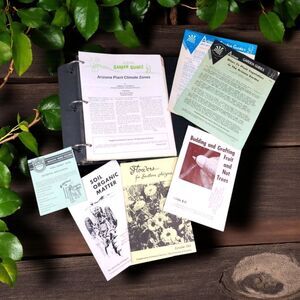 Vintage 1970s Arizona Gardening Binder Univ. of AZ Agri-File Extension Guides
